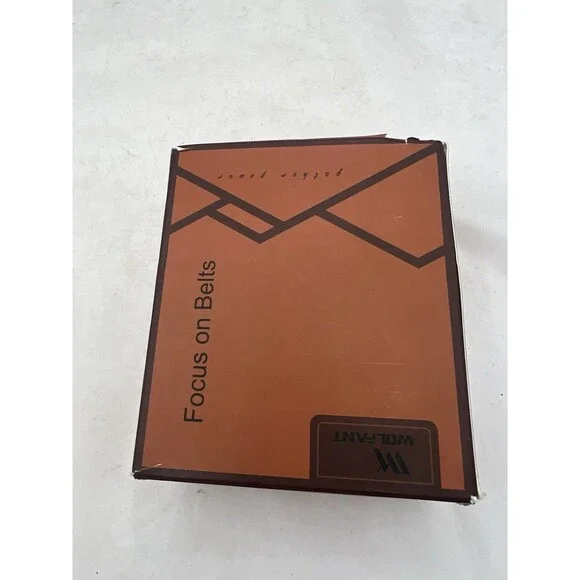 WOLFANT Men’s Brown Full Grain Italian Leather Belt 55” XL New In Box - Picture 13 of 14